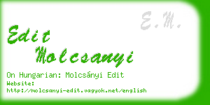 edit molcsanyi business card